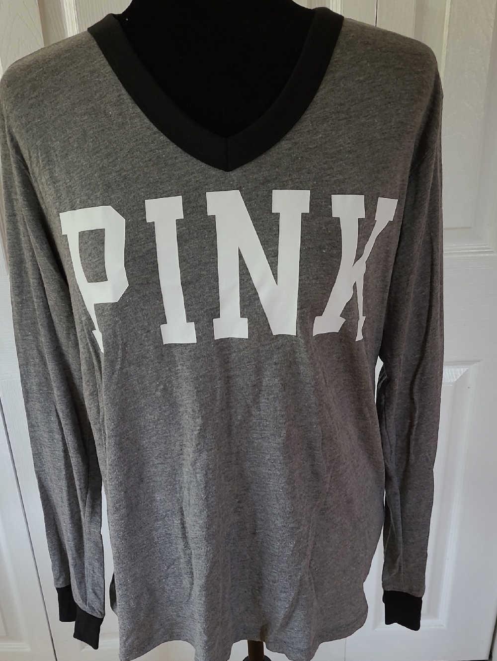 PINK Victoria's Secret Grey Cozy Logo Top